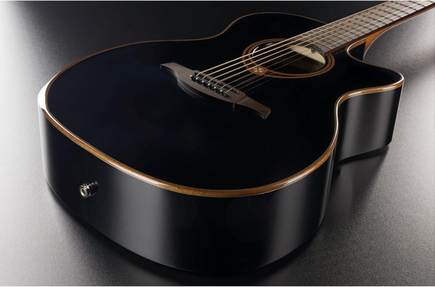Lag Guitars Tramontane 118 Auditorium Cutaway Acoustic-Electric Black