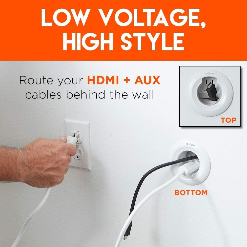 ECHOGEAR Swivel Full Motion TV Wall Mount & in-Wall Cable Management Kit - for TVs Up to 60