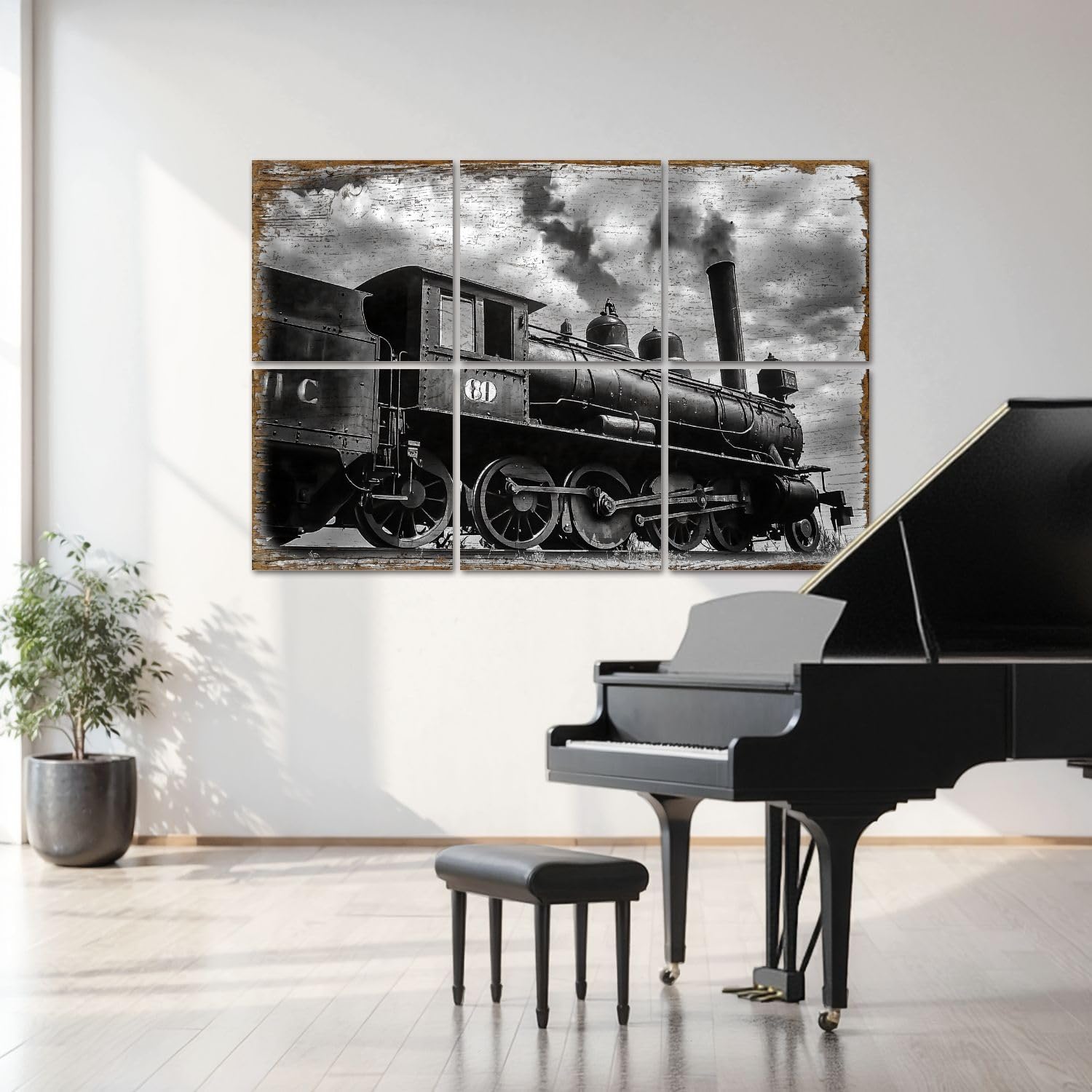 6 Pack Art Acoustic Panels WK S Railroad Engine 250 Sound Absorbing Panel 48