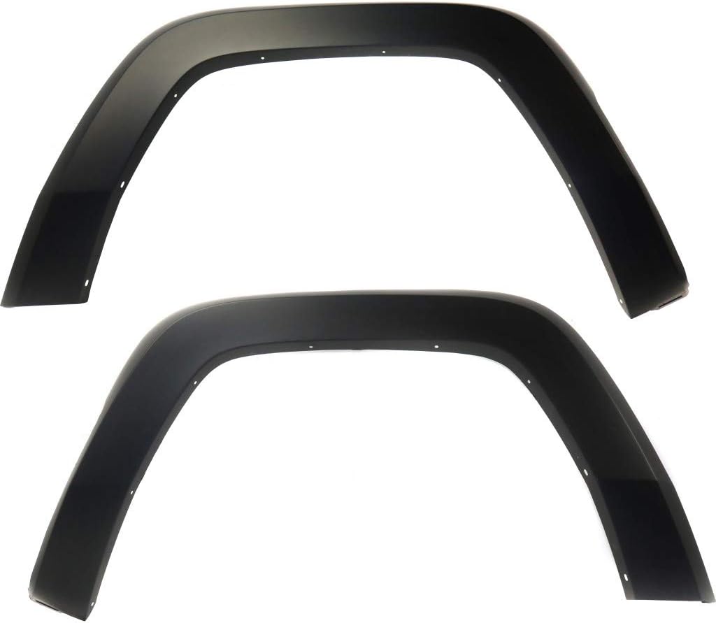 For Jeep Commander Fender Flare 2006 07 08 09 2010 Driver and Passenger Side | Pair | Front | Primed | Standard Flare | Clip On type | Plastic | CH1268120, CH1269120 | 5JP83TZZAC, 5JP82TZZAC