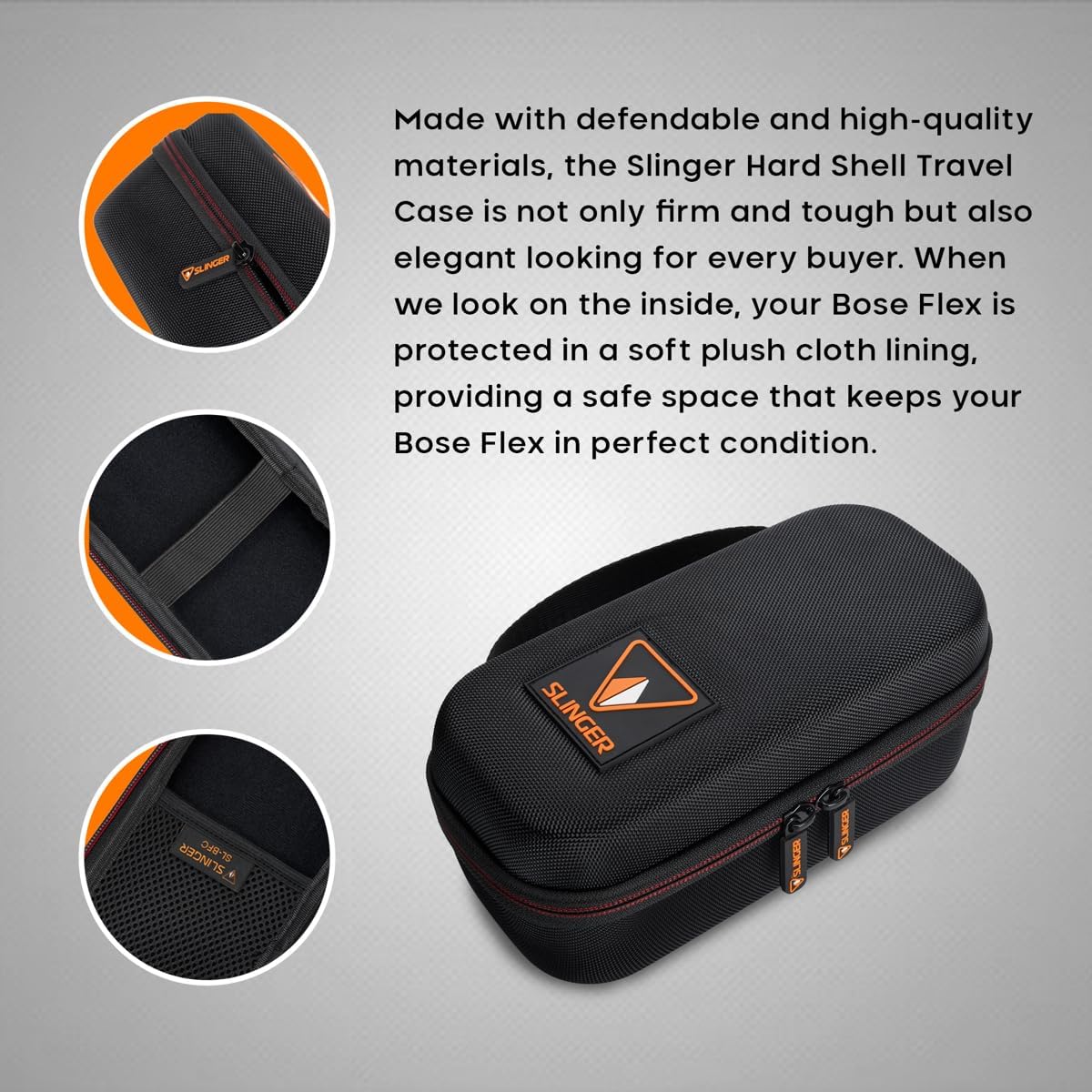 Bose New SoundLink Flex Portable Bluetooth Speaker (2nd Gen), Outdoor Speaker with Hi-Fi Audio, Up to 12 Hours Battery, Waterproof and Dustproof, + Slinger Hard Travel Case