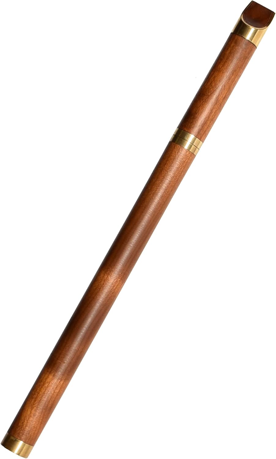 Key of D Wooden Whistle VDC-01 Great Sound Hand Carved Stabilized Wood Traditional Folk Wind Instrument Flute Orchestra Unique Woodwind Handmade Brown, Brown wood