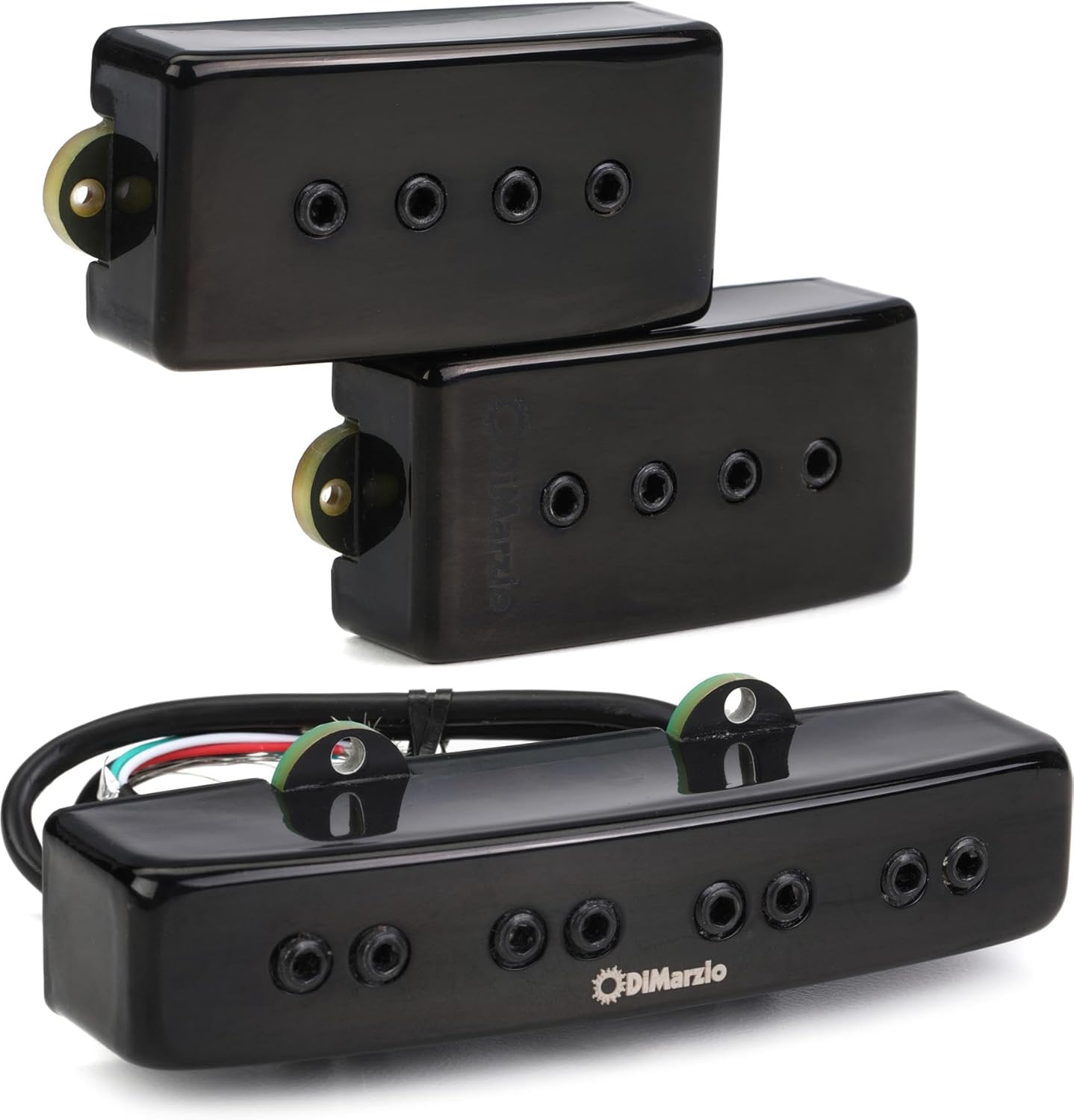 DiMarzio Relentless PJ Pair 4-string Bass Pickup Set - Gloss Black Cover