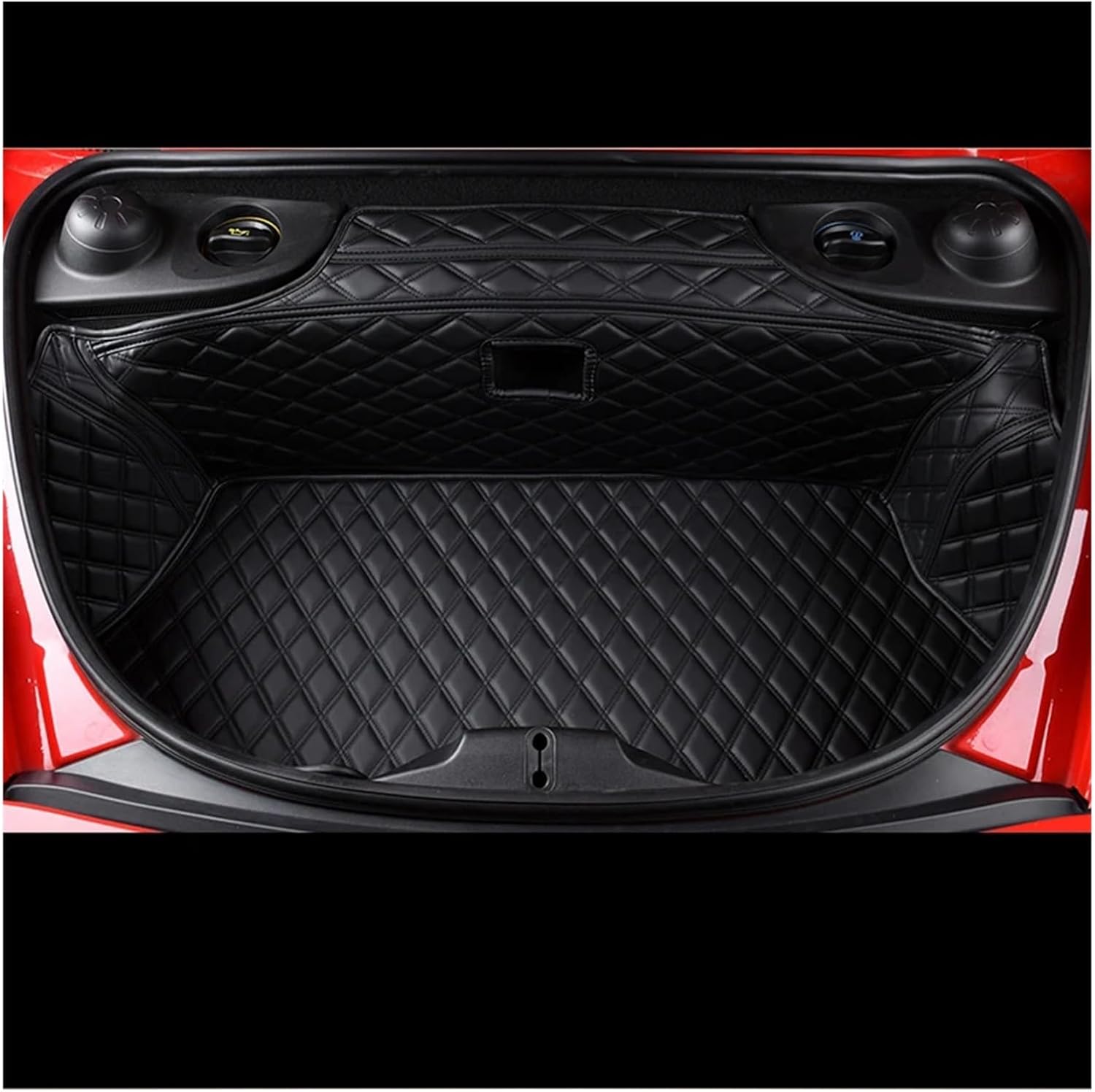 Compatible for Porsche 718 Boxster Cayman Accessories Car Front Rear Trunk Mat Anti-Dirty Protection Interior Liner Cover Pad(Black-01)