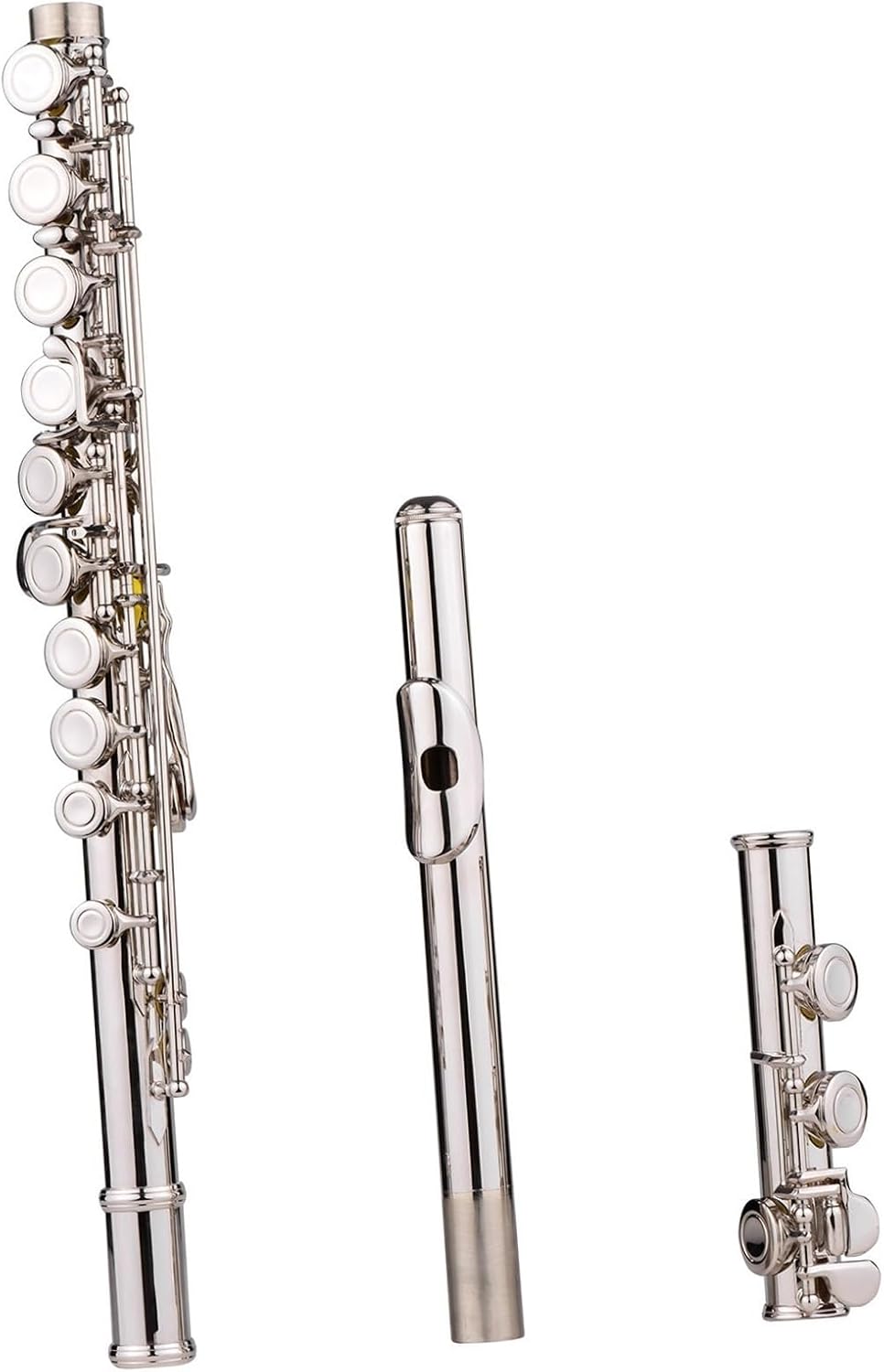 Flute Flute Nickel Plated 16 Hole C Key Cupronickel with Rod Glove Padded Bag Woodwind Instrument Flutes Musical Instruments