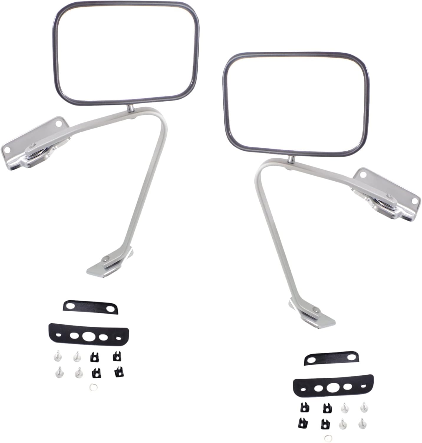 Garage-Pro Driver & Passenger Side Mirrors for Ford F-150 F-250 F-350 Bronco 1987-1991 Polished