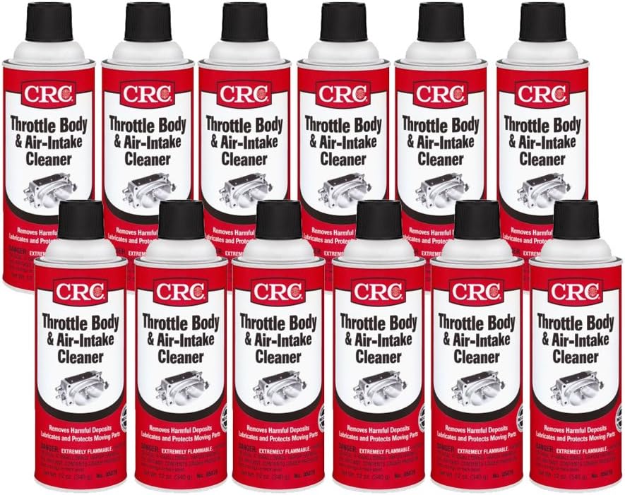 CRC 05078-12PK Throttle Body & Air Intake Cleaner, 12 fl. oz., Pack of 12