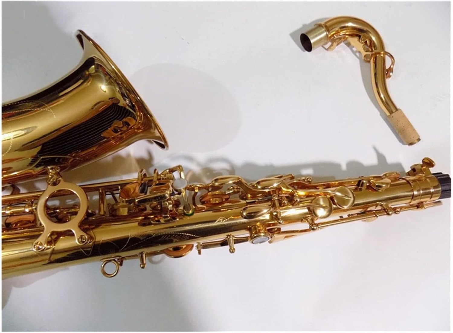 C Melody Saxophone Woodwind Sax Gold Lacquer with Case and Mouthpiece Sax Instruments