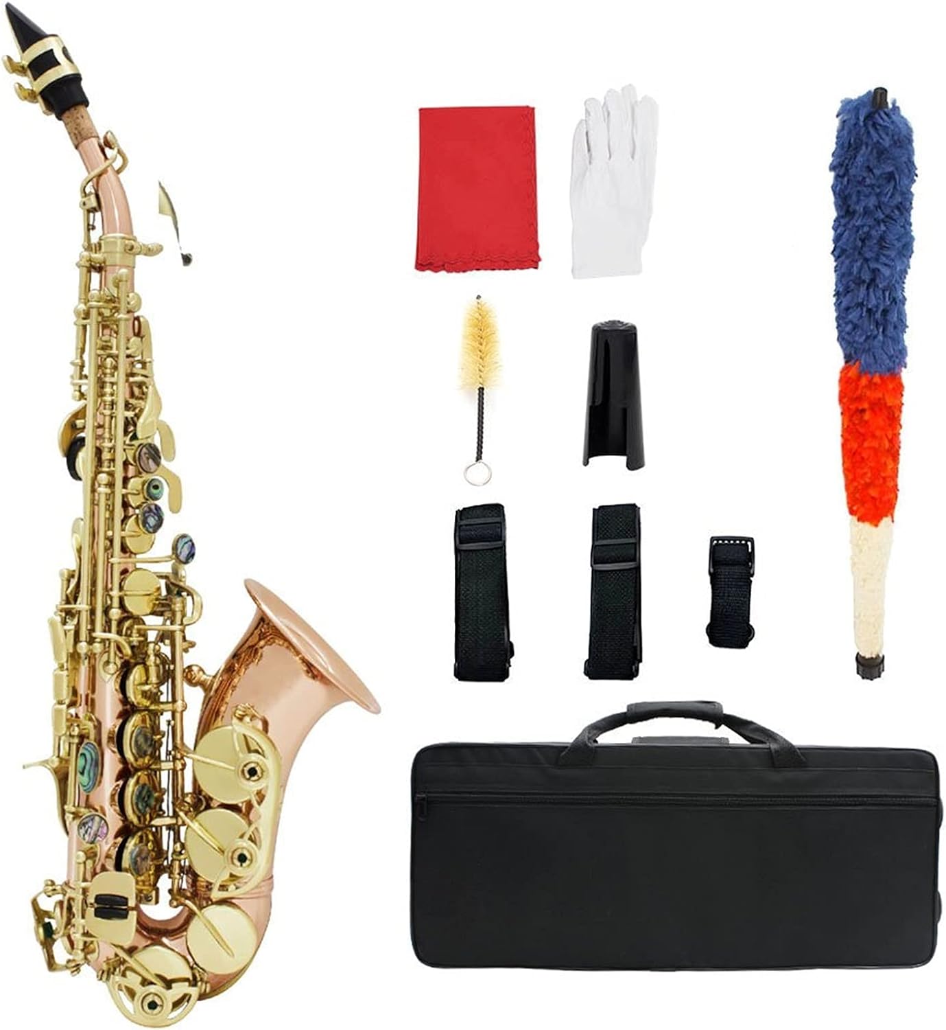 Sax Beginners Kit Golden Saxophone Saxophone Professional Woodwind Instrument Bb B Flat Sax with Box& Mouthpiece Musical Instrument Accessories Wind Instrument