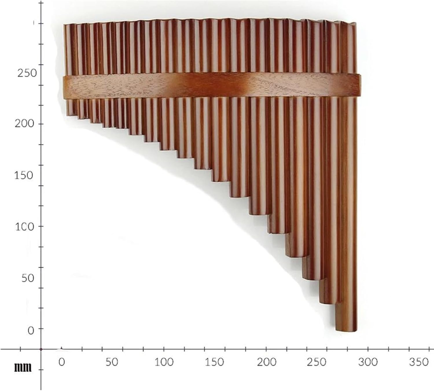 pan flute for beginners 18 Pipes Brown Colour Pan Flute F Key Folk Musical Instruments Woodwind Instrument Handmade Pan Pipes (Color : Right hand)