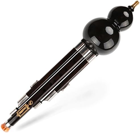 OrientalMusicSanctuary Professional Black Sandalwood Hulusi - Chinese Curcubit Gourd Flute (Key of C)
