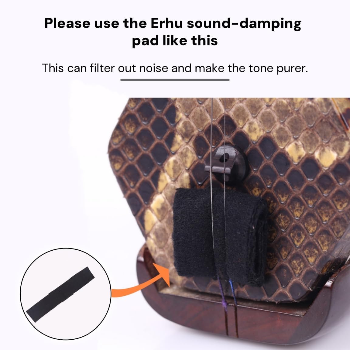 LANDTOM African Guibourtia Erhu Chinese 2-string Violin Fiddle Musical Instrument With Free Accessories (CGB)