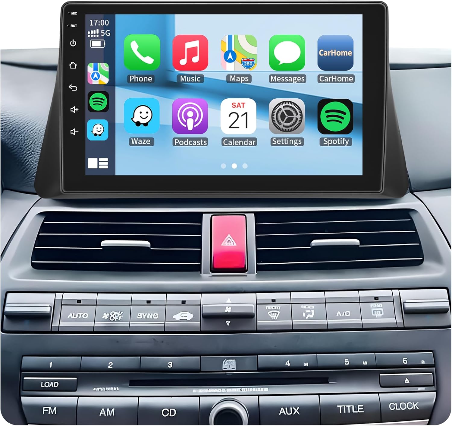 4G+64G Android15 OS Car Radio for Honda Accord 8th 2008 2009 2010 2011 2012 2013 Upgrade 10.1 Inch IPS HD Touch Screen Wireless CarPlay Android Auto, GPS FM/SWC/5GWIFI Bluetooth Backup Camera