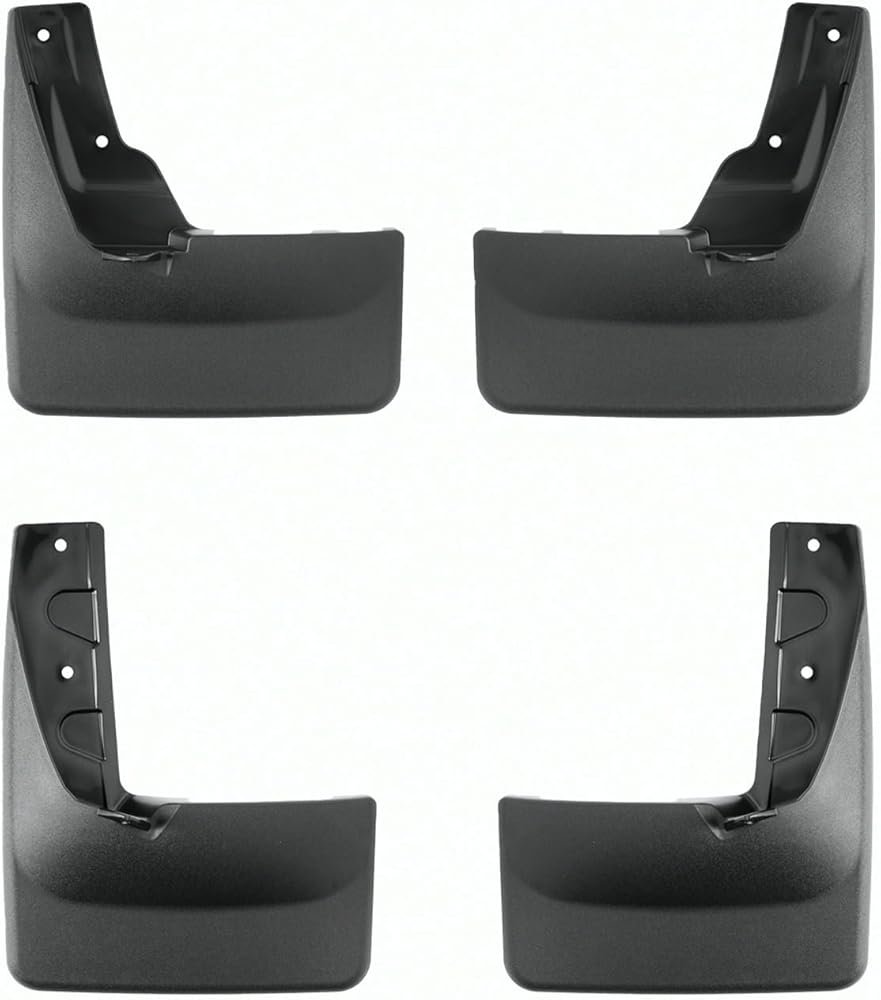 WeatherTech Custom No Drill Splash Guard MudFlaps for Toyota Tundra, Tundra Hybrid, Front & Rear Set (110154-120154), Black