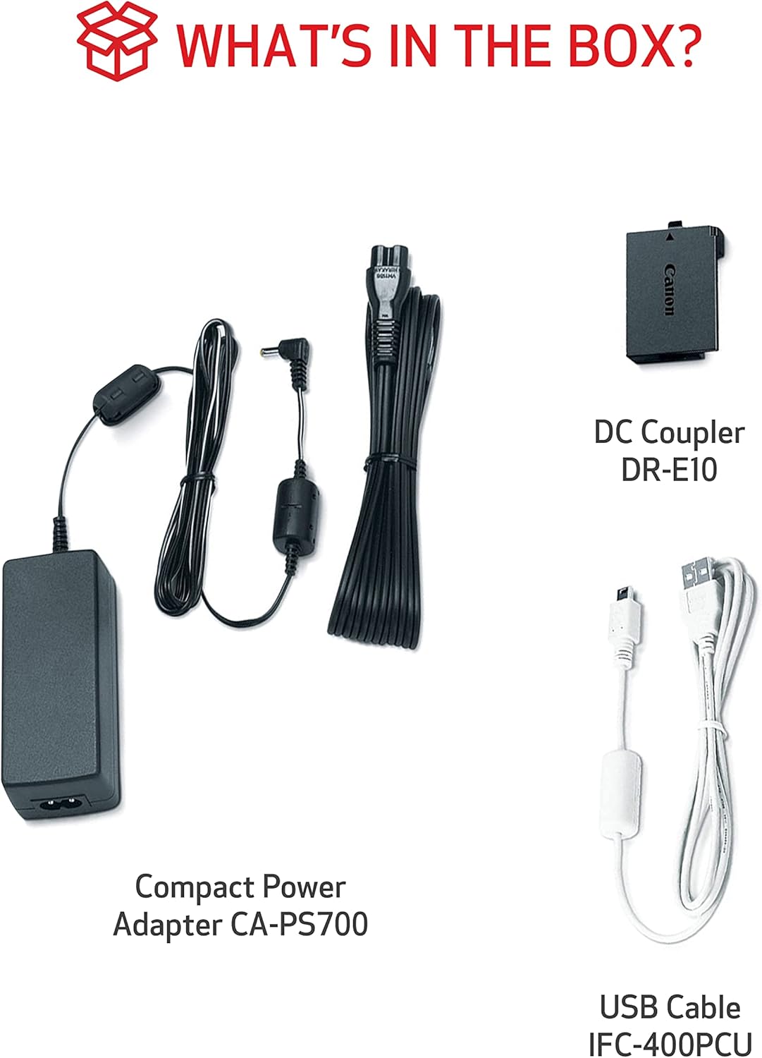 Canon EOS Webcam Accessories Starter Kit (for Select EOS Rebel Cameras), Compatible with Laptop & PC, High-Resolution Streaming, Video Conferencing, & Content Creation, Compact Power Adapter CA-PS700