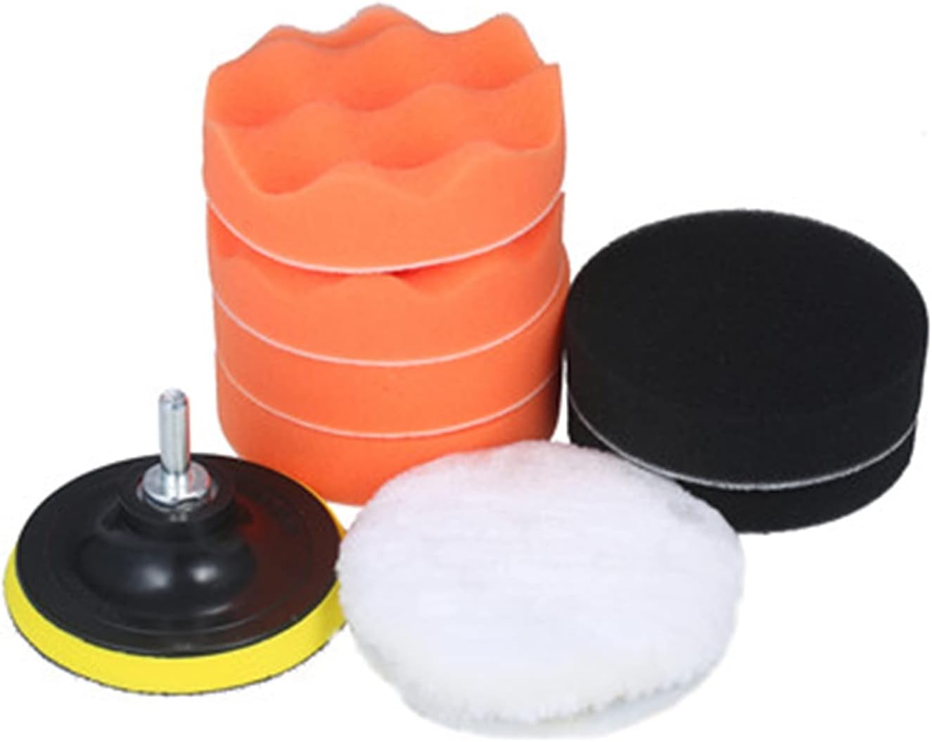 Car Care 12V Cordless Drill/Driver Kit 1400rpm Variable Speed Polisher Car Buffer Waxer Set Power Screwdriver W/ 5 Bits 1 Polishing Pad for Car Polishing and Waxing (Color : Two-sp