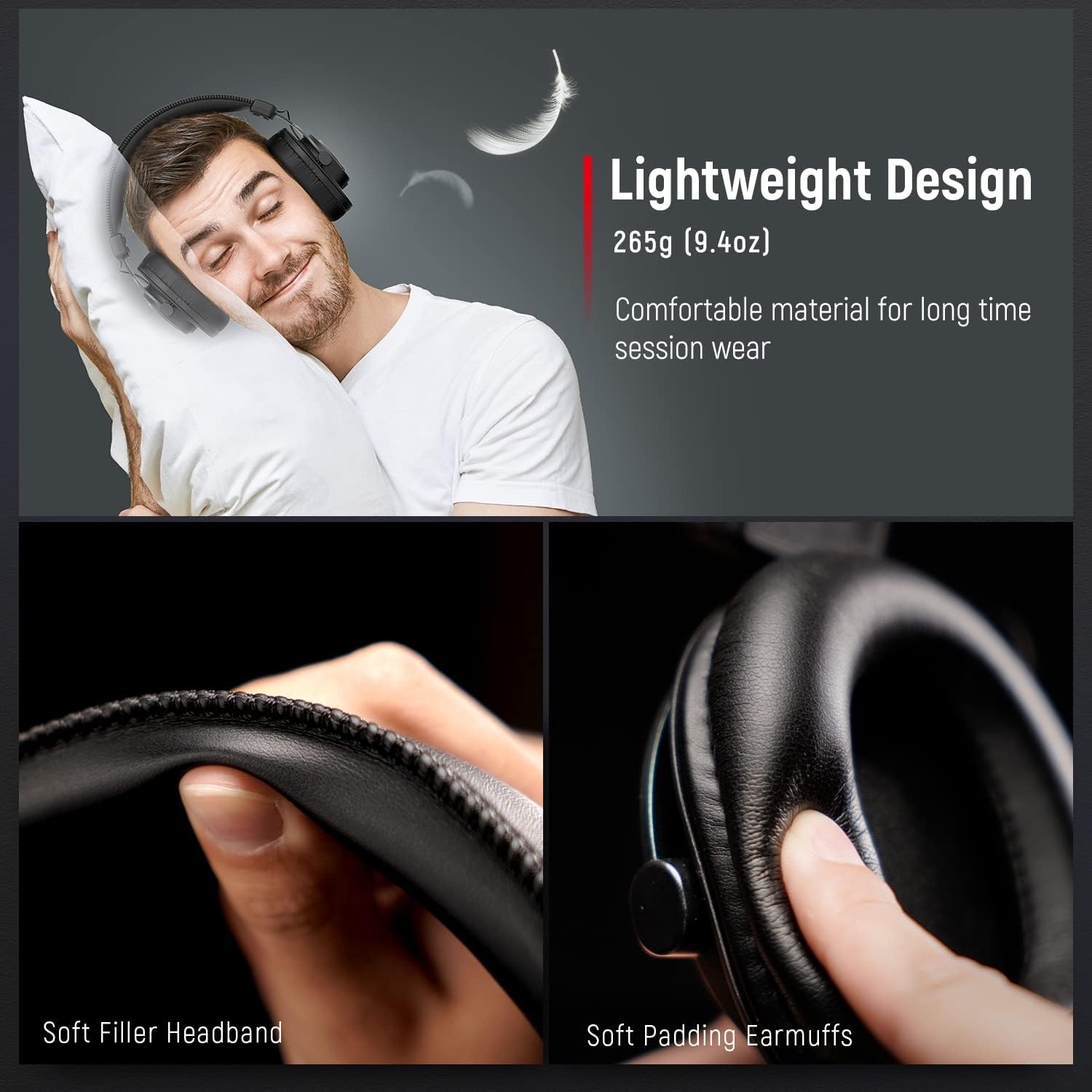 FIFINE Podcast Microphone and Over Ear Headphones, USB Computer Recording Microphone with Arm Stand Shock Mount Pop Filter, Studio Headphones for Streaming, Gaming, Podcasts Monitoring (T669R+H8)