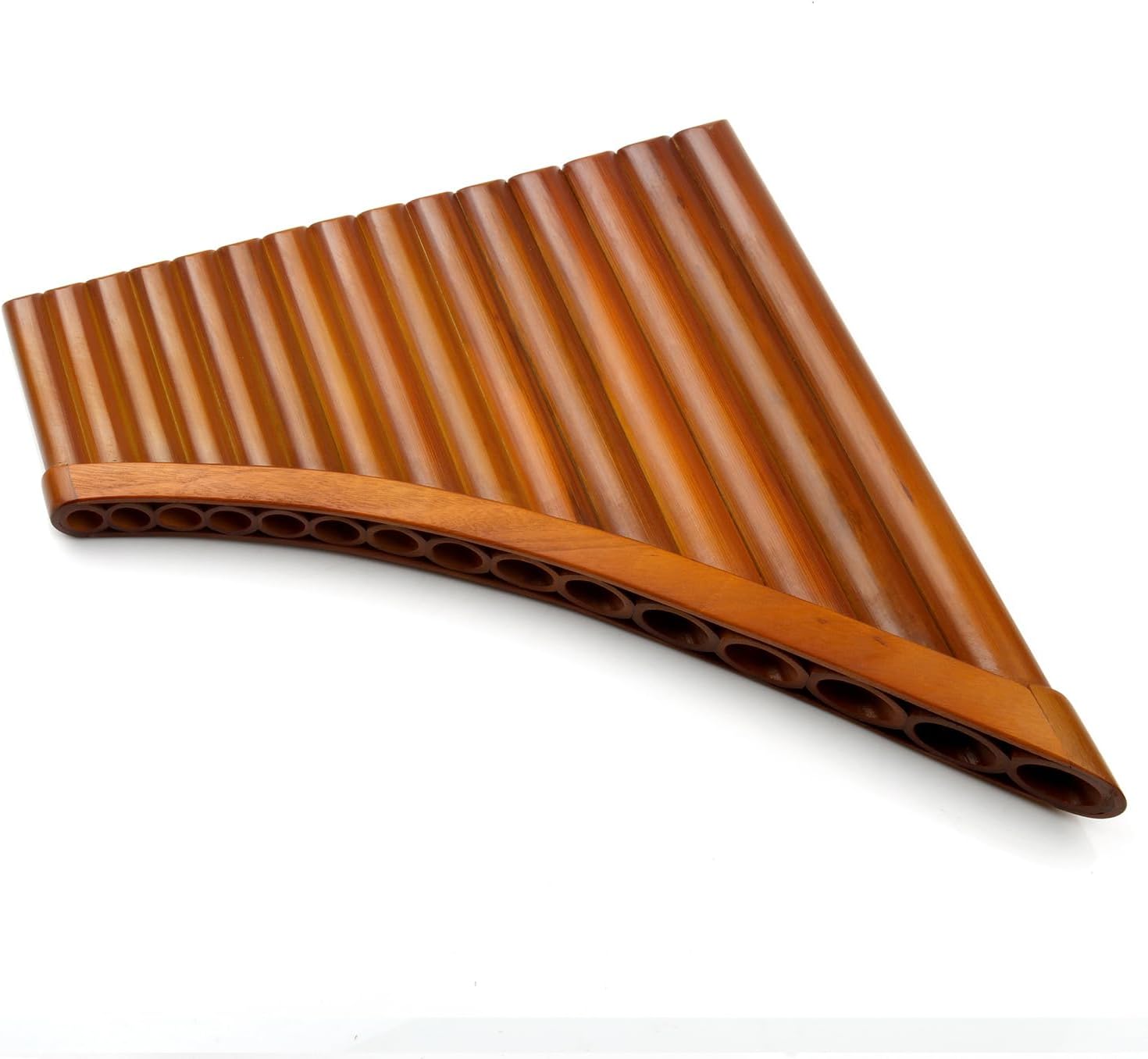 15 Pan Pipes Brown Flat Pan Flute G Key Chinese Traditional Musical Woodwind Instrument Pan Flute