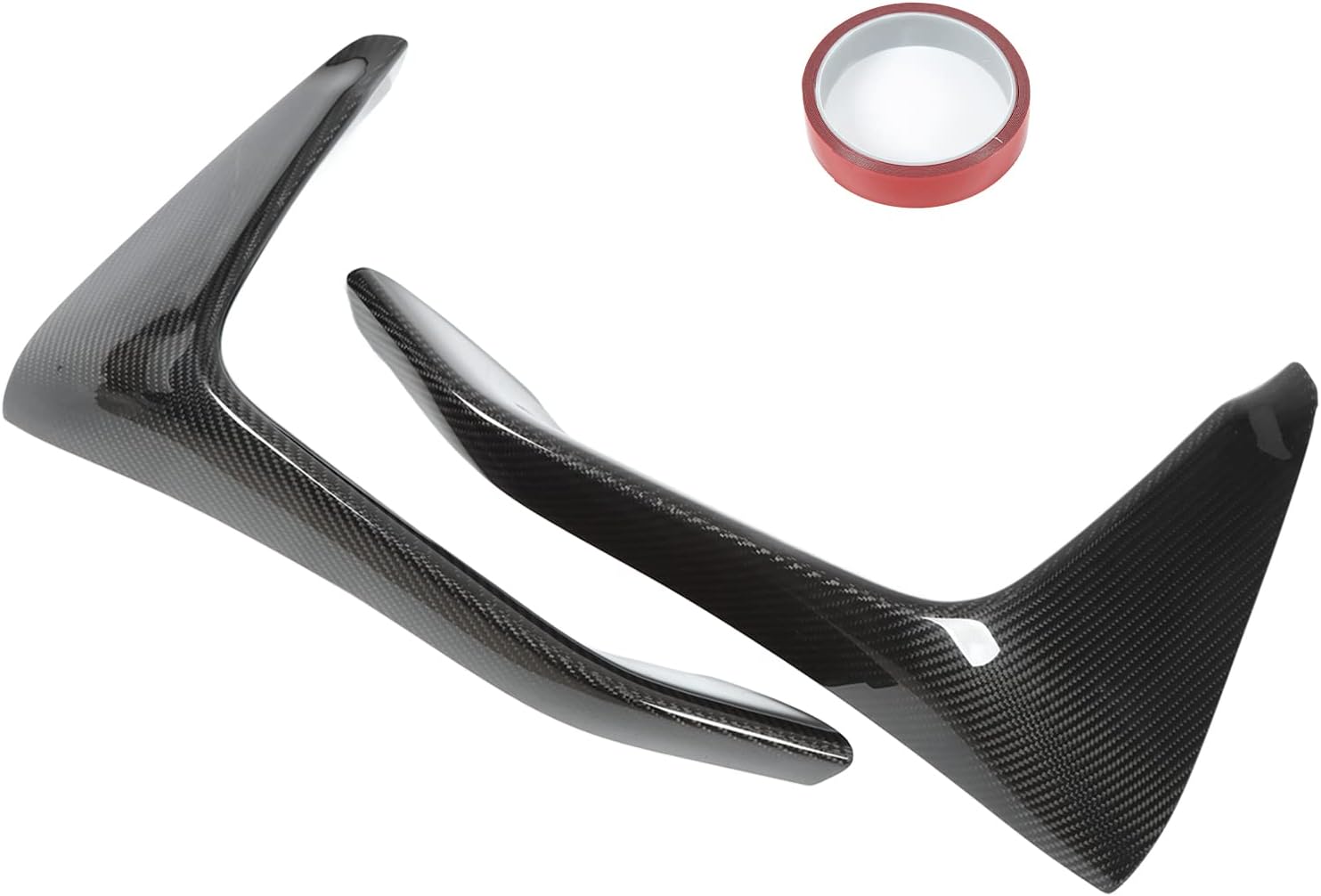 Carbon Fiber Front Bumper Lip Corner Protector Pair, Replacement for F80 M3 F82 F83 M4 2015-2020 - Durable Wear Resistance, Easy Installation, Car Edge Protection