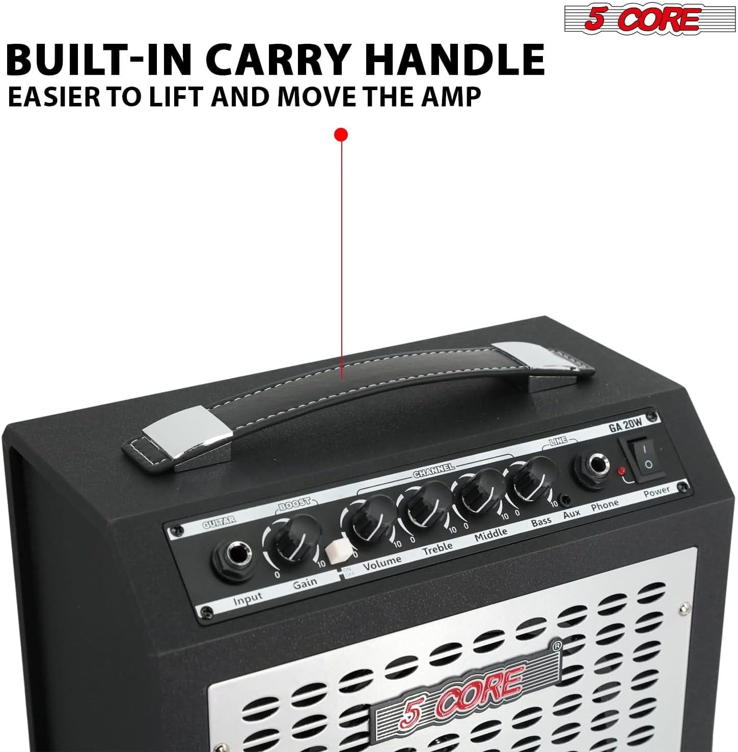 5 Core Guitar Amp 80 Watt Electric Amplifier w Built in 10