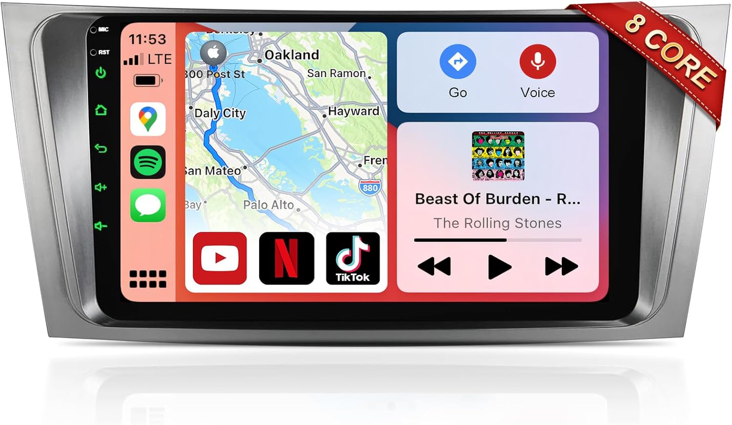 8 Core 9 Inch Car Radio for Toyota Camry 2006 2007 2008 2009 2010 2011 (only fit JBL, Camry Car Stereo with Wireless CarPlay/Android Auto, 2+32G GPS Navigation 5G WiFi AM FM Radio