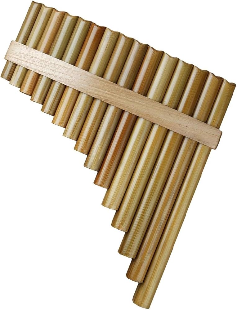 pan flute for beginners Handmade Pan Flute For Folk Musical Instruments Original Color Woodwind Instrument 15 Pipes (Color : Left)