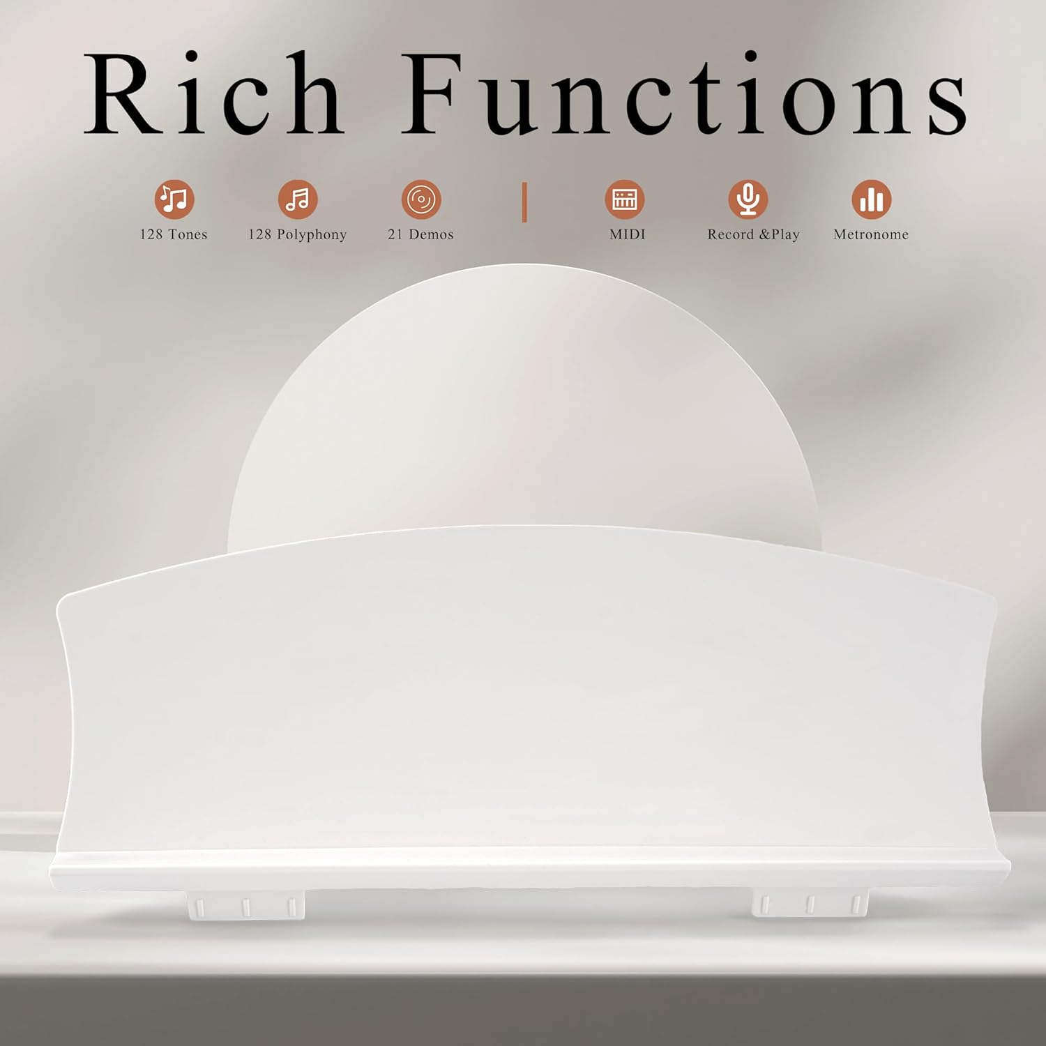 LeSage Portable Piano Keyboard, Semi-Weighted Folding Digital Piano 88 Key, Full Size, Wood Grain, Electric Piano Keyboard w/MIDI Bluetooth, Suitable for Adult, Toddler, Kids