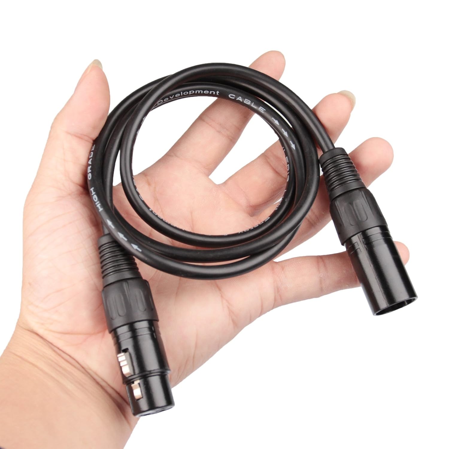 GBGS 16 Pack DMX Cable 3.2ft（1m） 3-Pin Signal XLR Connection DMX512 Stage Light Cable Wire Male to Female