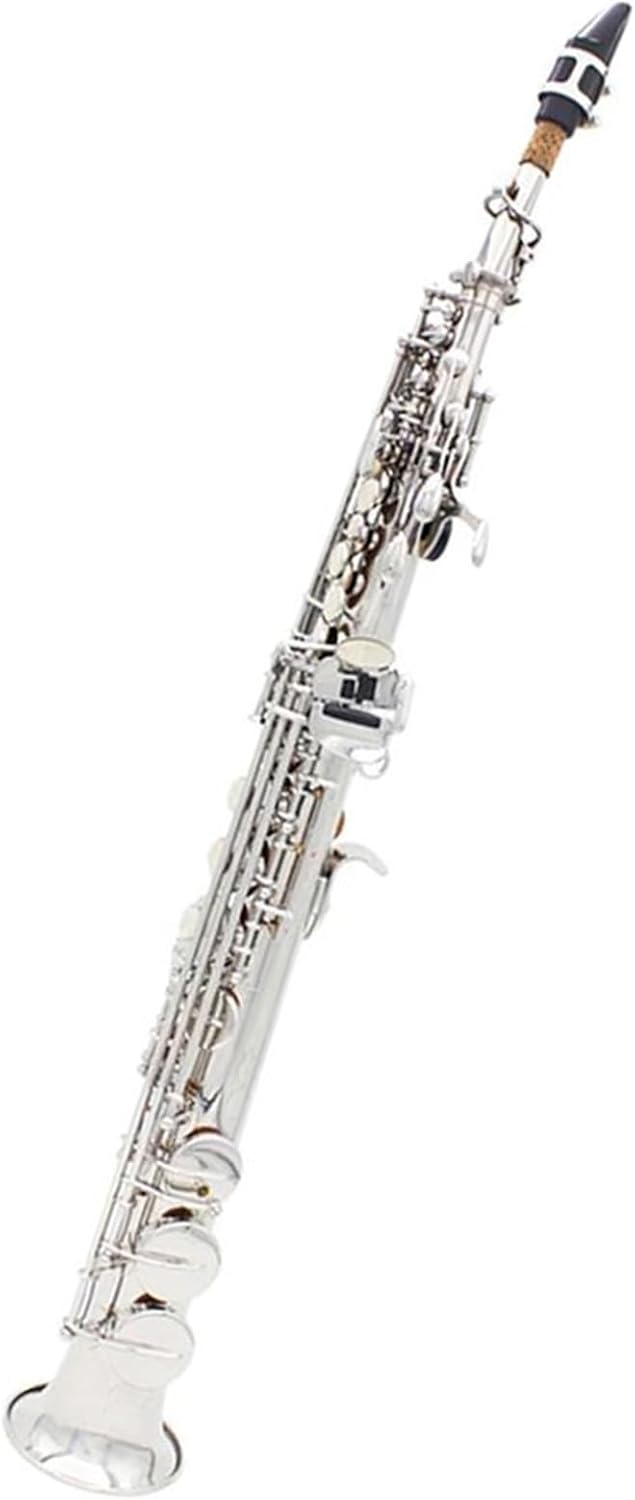Beginner saxophone Soprano Saxophone Silver Brass Sax Bb B Flat Saxofon Woodwind Musical Instrument With Bag Saxophone Accessories