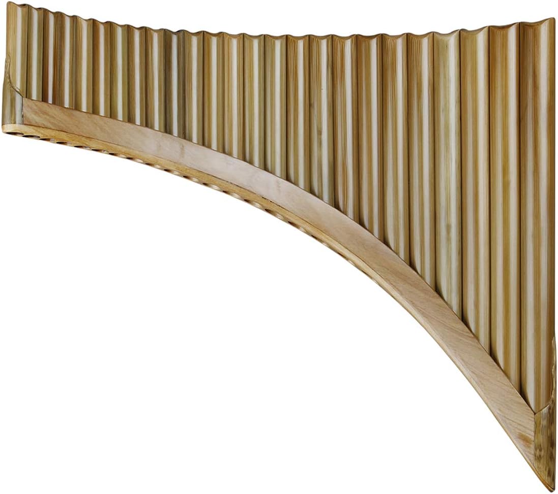 Professional Pan Flute Chinese Traditional Musical Instrument Pan Pipes Easy to Learn in 25 Pipes G Key (Right Hand)