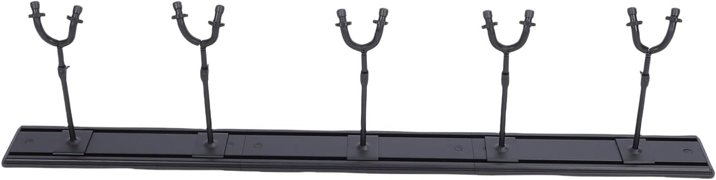 Guitar Mount System, Aluminum Metal, Space Saving Display Rack, 5 Adjustable Hooks, Acoustic Electric Basses Wall Organizer