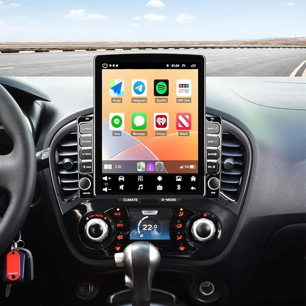 Double Din Car Stereo Radio Compatible for Juke 2010-2014 with CarPlay Android Auto, 9