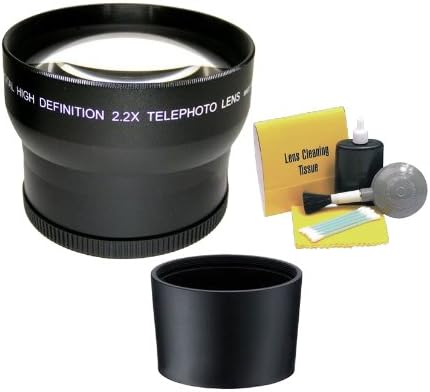 Olympus SP-565 UZ 2.2 High Definition Super Telephoto Lens (Includes Necessary Lens Adapter) + Nwv Direct 5 Piece Cleaning Kit