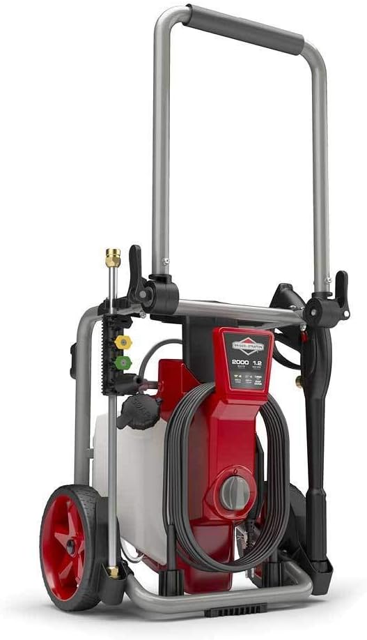 Briggs & Stratton 020681 2000 PSI, 1.2Gpm Electric Pressure Washer, 2000 PSI, 1.2 GPM, Red/Gray/Titanium