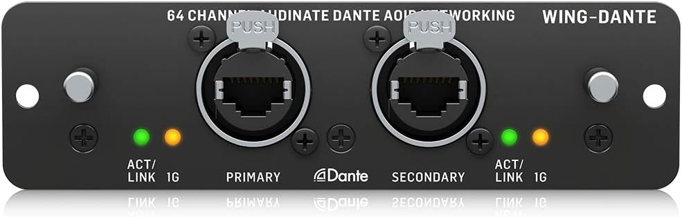 Behringer WING-DANTE WING Expansion Card for 64x64 Channel Audinate Dante AoIP Networking