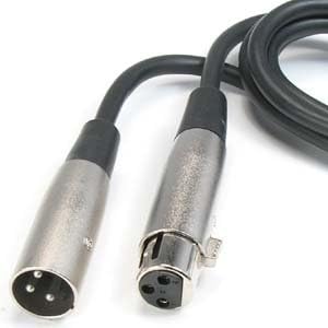 50Ft XLR 3P Male/Female Balanced Audio Microphone Cable, 10 Pack