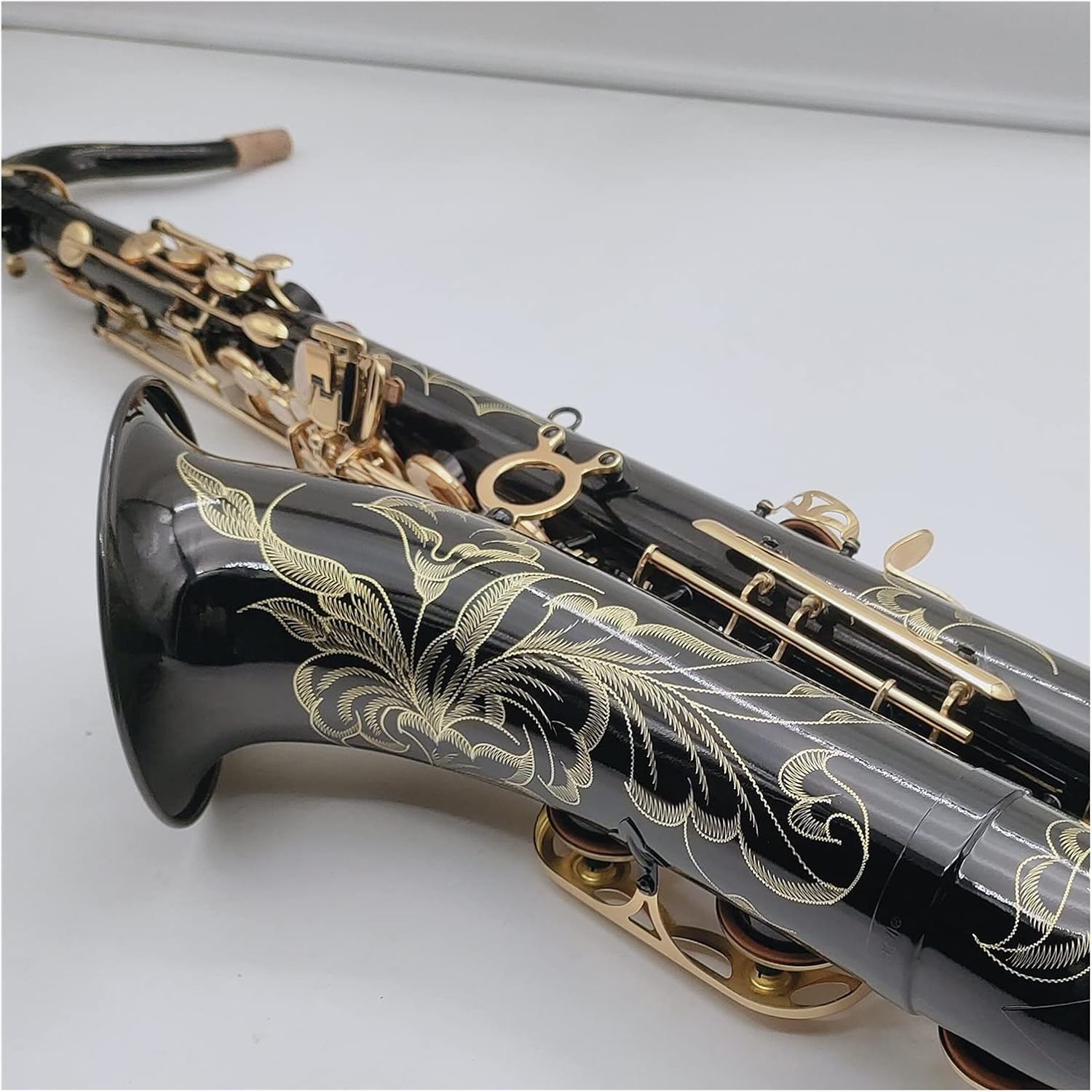 Sax Beginners Kit Tenor Saxophone Bb Tune Black Nickel Lacquered Gold Woodwind Instrument with Case Accessories Wind Instrument