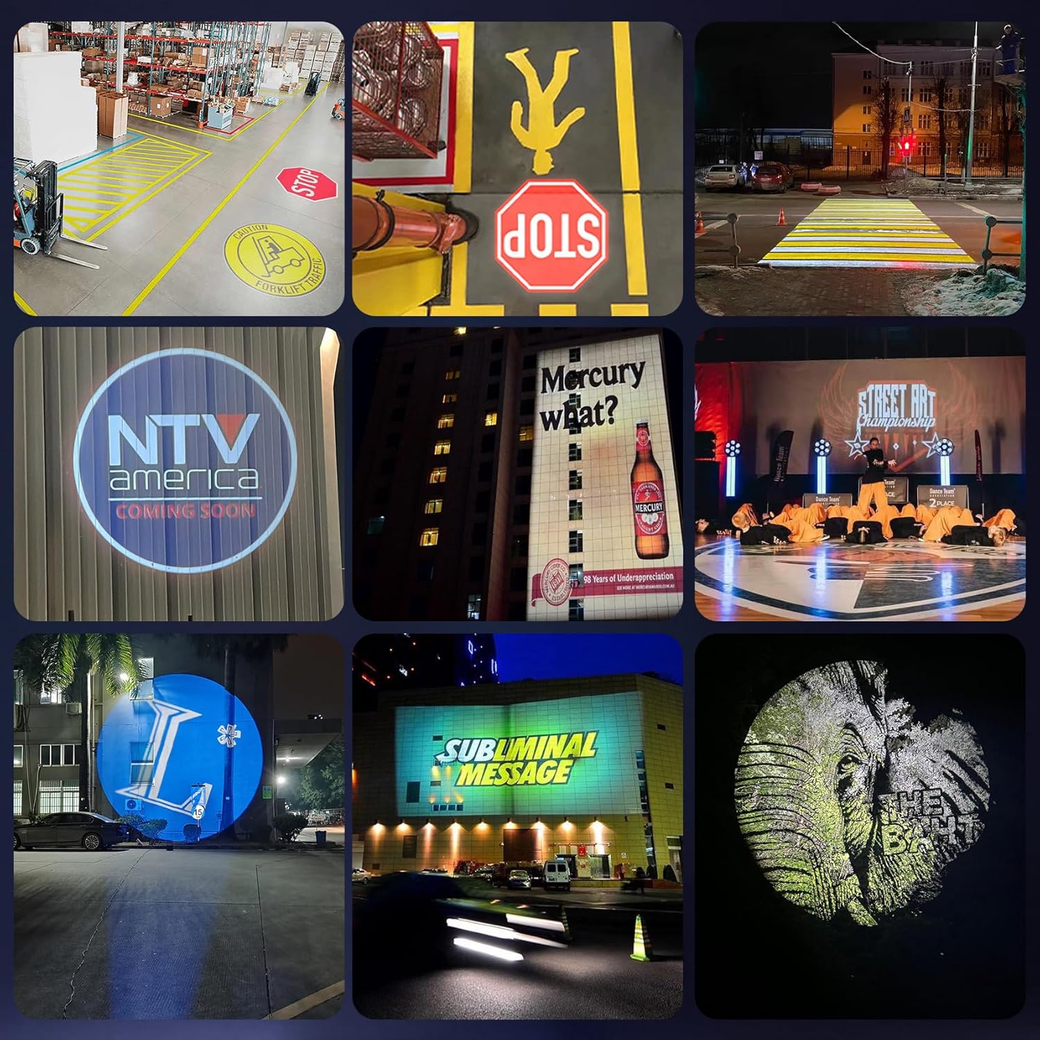 240W LED Logo GOBO Projector Ip67 Waterproof DJ Effect Light Including Free Custom Glass GOBO to Project Image for Business Hotel Company Store Wedding Advertising Indoor and Outdoor Use