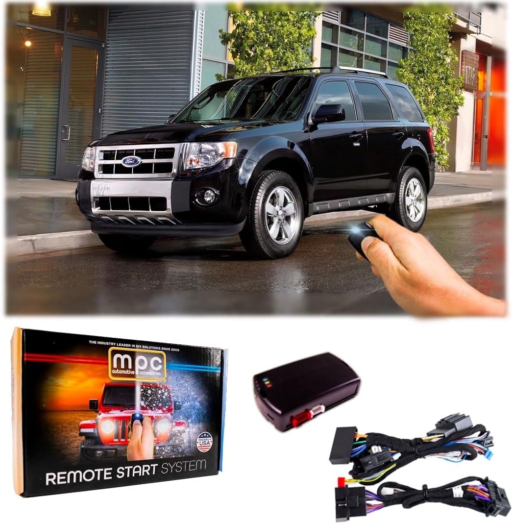 MPC Factory Remote Activated Remote Start Kit Compatible with 2008-2012 Ford Escape - Key-to-Start - Plug & Play - Uses Factory Key