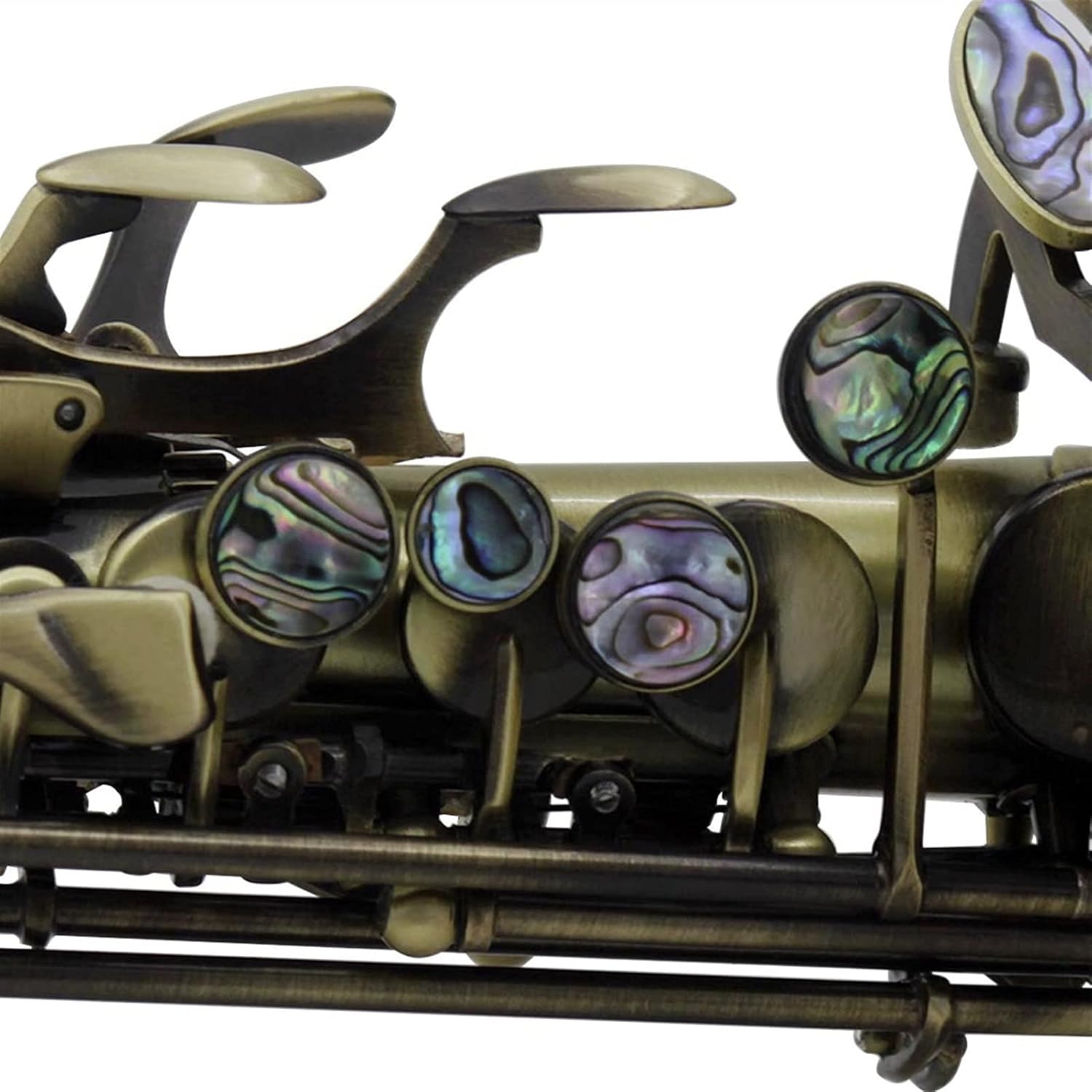 Saxophone Straight B-Flat Soprano Saxophone Antique Bronze Treble Small Elbow Key Type Woodwind Instrument