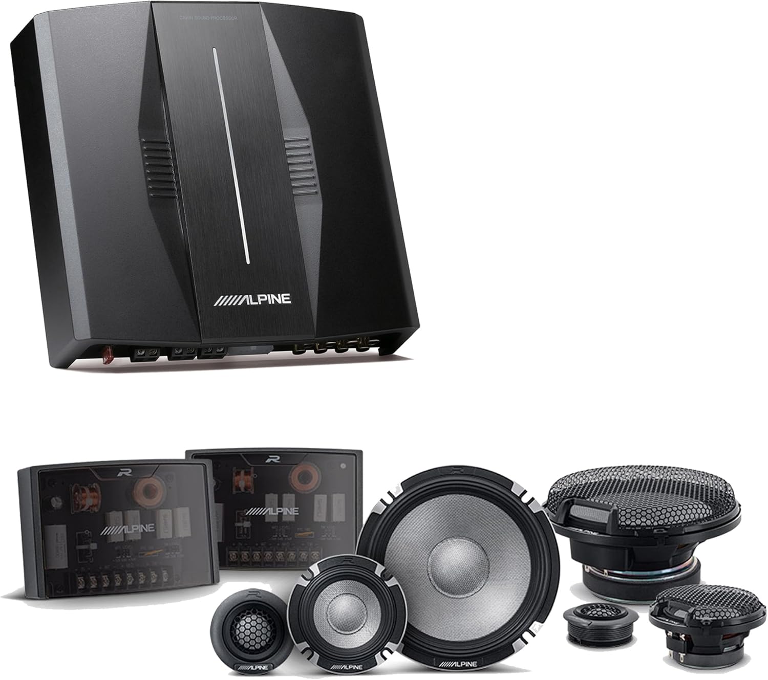 Alpine PXE-C80-88 OPTIM8 8-Channel Hi-Res Digital Sound Processor Amplifier w/ R2-S653 Bundle