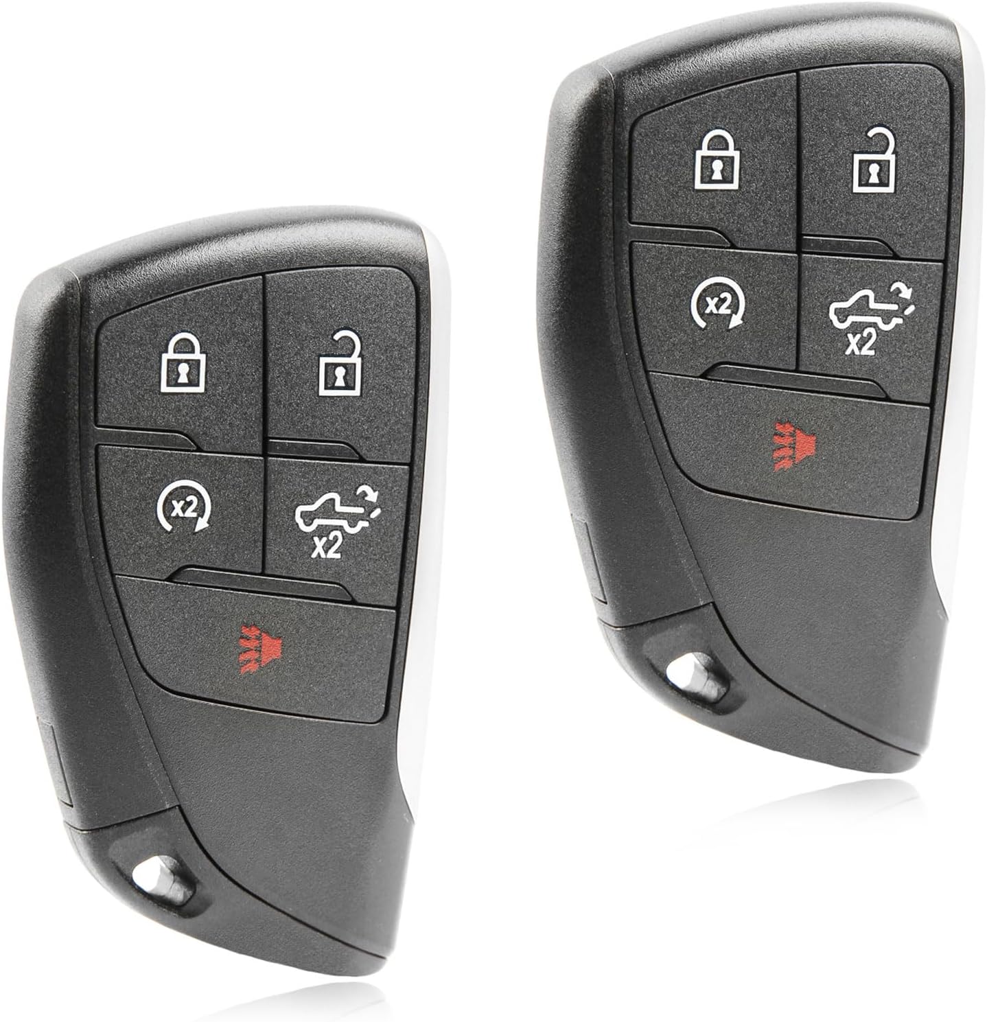 2X USARemote Keyless Entry Remote Car Key Fob 5-Button Replacement for Chevrolet Silverado GMC Sierra (HUFGM2718, YG0G21TB2, 433 Mhz)