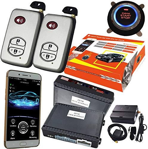 GPS Smart Security Car Alarm Passive Keyless Entry Auto Central Lock Push Button Remote Car Engine Start Stop for Toyota 688FT