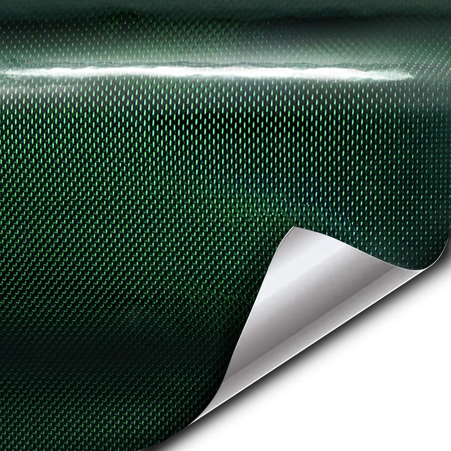 VViViD+ Holographic Weave High-Gloss Vinyl Car Wrap (25ft x 5ft, Green)
