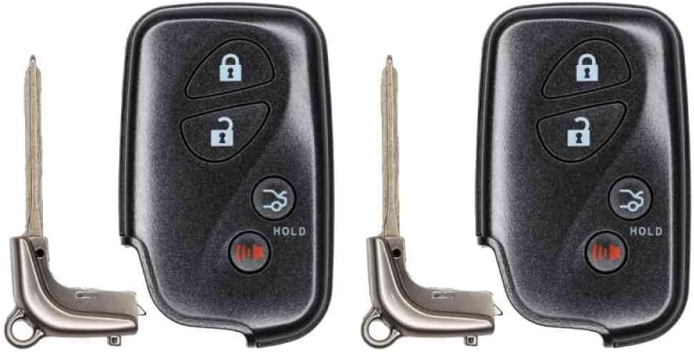 Replcament Smart Key Fob Compatible with Lexus IS350 2012 FCC HYQ14AEM HYQ14AAB Part Number 89904-50380 8990450380 Pack of 2