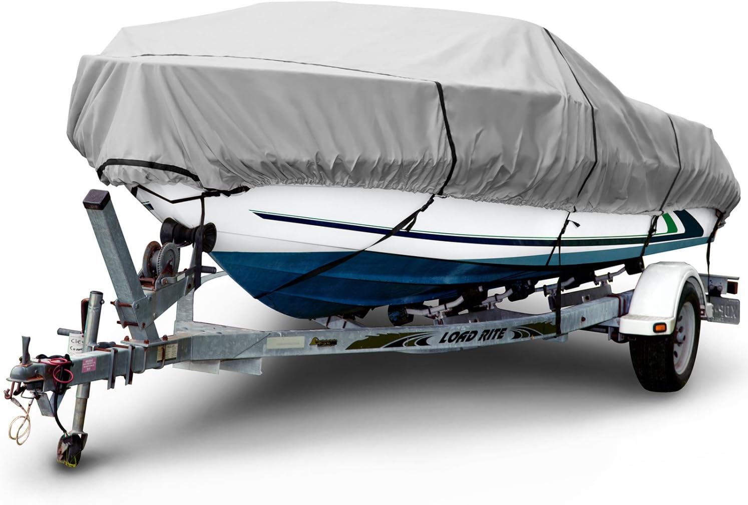 Budge B-601-X8 600 Denier V-Hull Runabout Boat Cover Gray 22' - 25' Long, 106