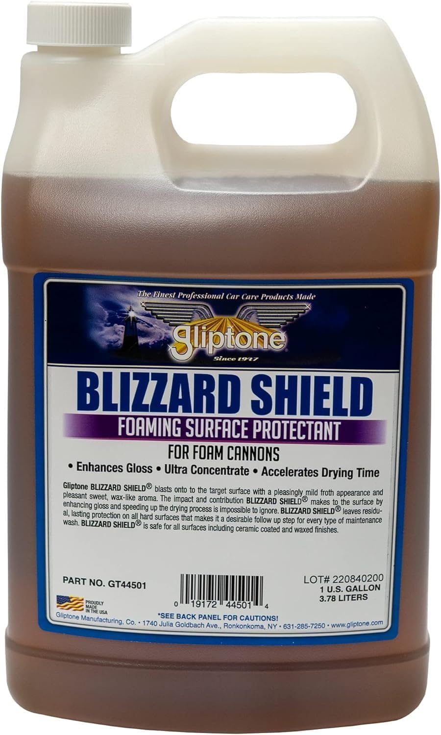 Gliptone Professional Car Care Blizzard Shield Foam Cannon Protectant (1 Gallon)
