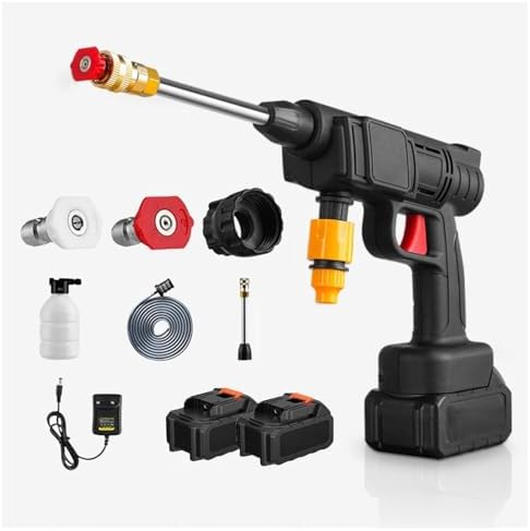 Portable Car Washing Machine, Batteries Portable Spray Washer, Multi Purpose Nozzle Spray Washer for Car Cordless and Portable