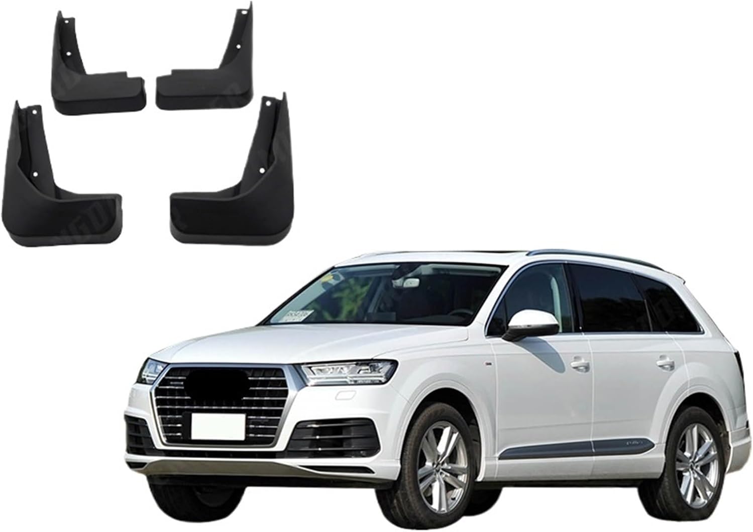 Front Rear Mud Flaps Compatible with Q7 2016 2017 2018 2019 Car Fender Mudguards Splash Guards Mudflaps Accessories(Basic)