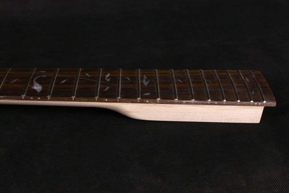 Bass guitar neck 24fret Maple Rosewood Fretboard Vine Inlay 34inch DIY guitar
